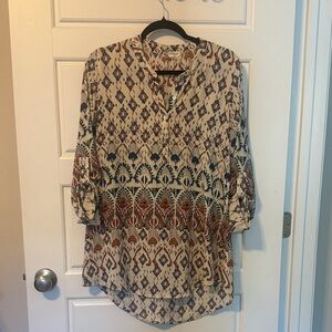 About A Girl Multicolor Patterned Tunic